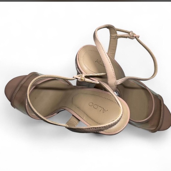 Aldo Blush and Clear Strappy Heels - Picture 3 of 5